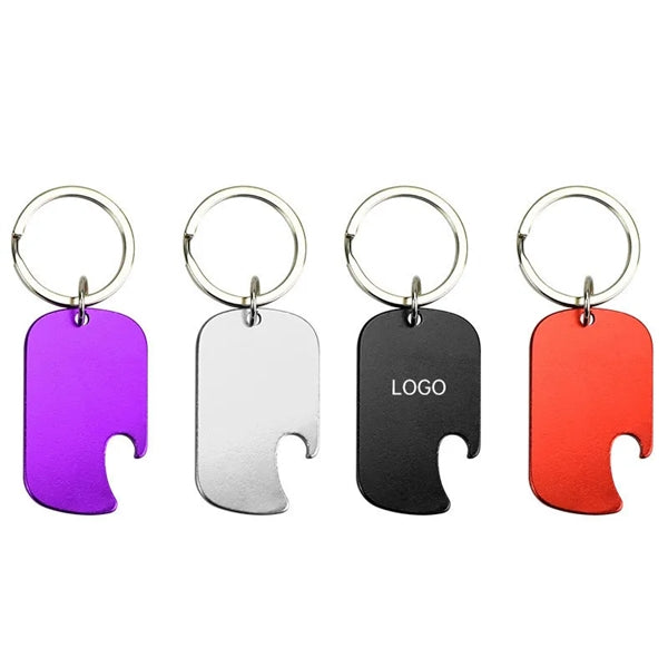 Dog Tag Bottle Opener Keychain