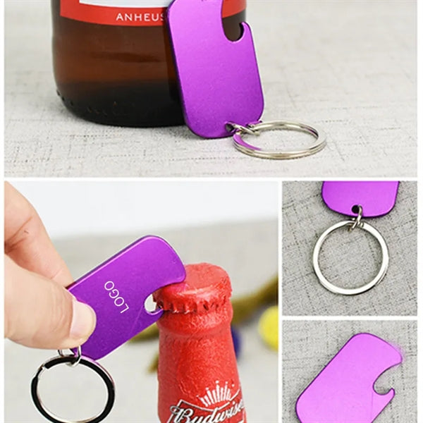 Dog Tag Bottle Opener Keychain