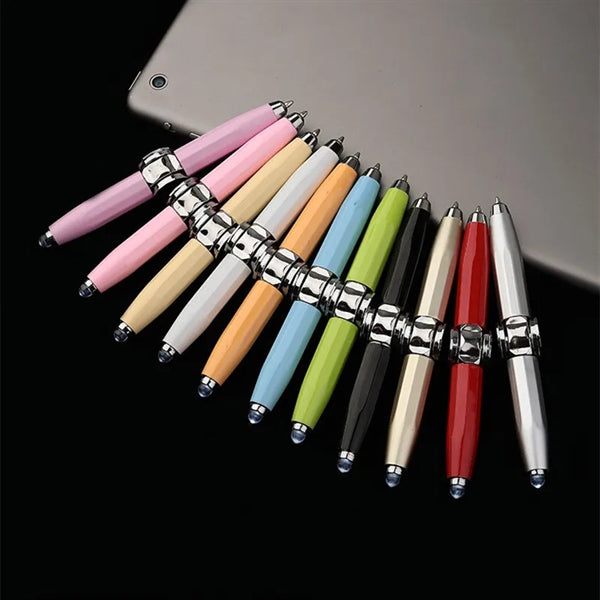 LED Fidget Spinner Fun Creative Rotate Ballpoint Pens