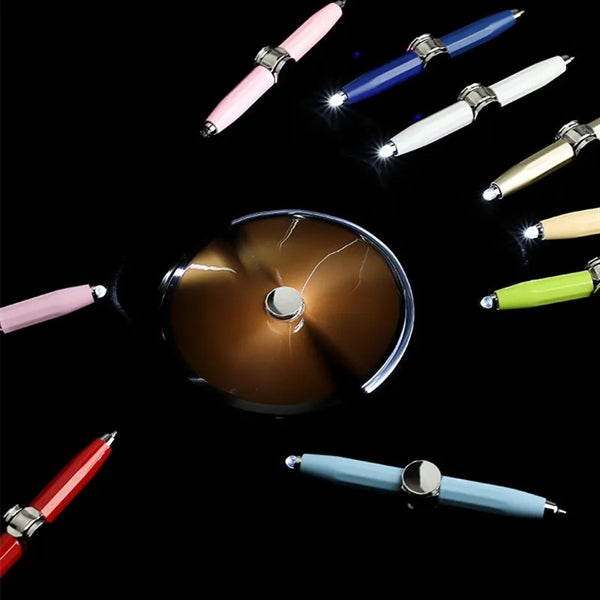 LED Fidget Spinner Fun Creative Rotate Ballpoint Pens