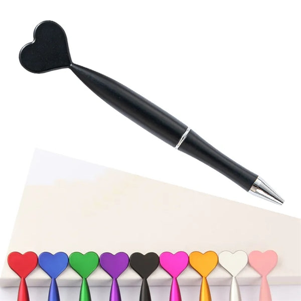 Creative Heart Shape Retractable Twist Open Ballpoint Pen