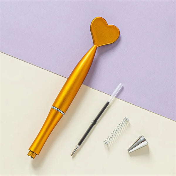Creative Heart Shape Retractable Twist Open Ballpoint Pen