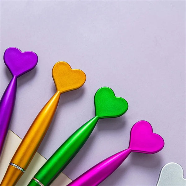 Creative Heart Shape Retractable Twist Open Ballpoint Pen
