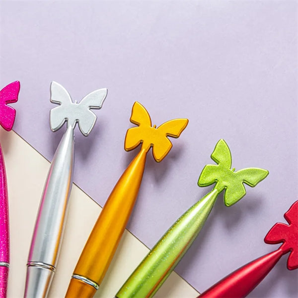 Lovely Butterfly Shape Retractable Twist Open Ballpoint Pen