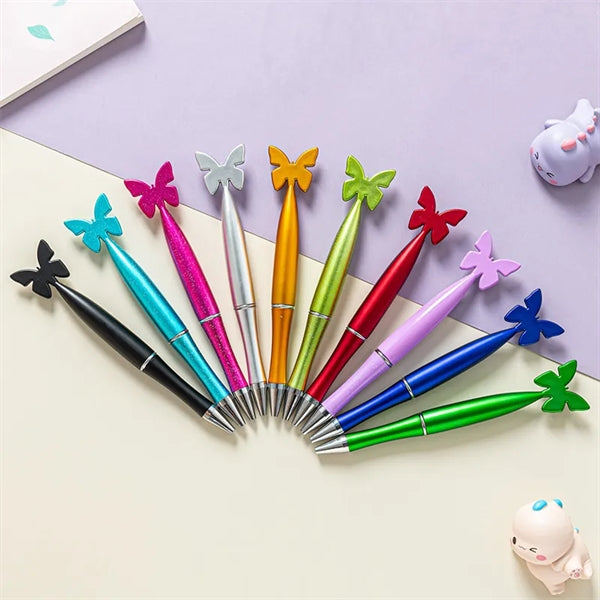 Lovely Butterfly Shape Retractable Twist Open Ballpoint Pen