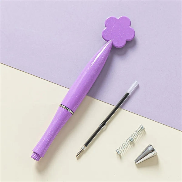 Creative Flower Shape Retractable Twist Open Ballpoint Pen