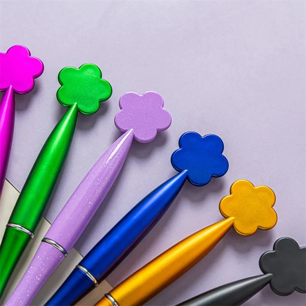 Creative Flower Shape Retractable Twist Open Ballpoint Pen