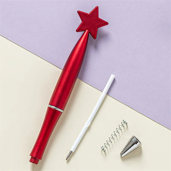Creative Star Shape Retractable Twist Open Ballpoint Pen