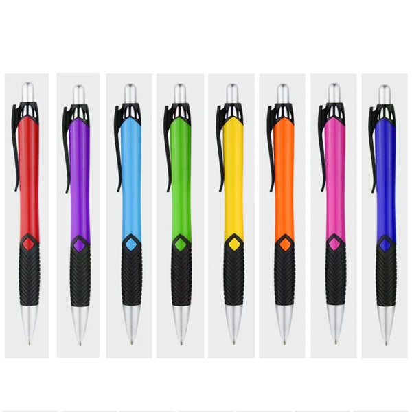 Colorful Retractable Ballpoint Comfort Grip Click Pens