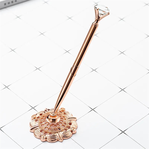 Signing Set Metal Ballpoint Pens With Hollow Round Base