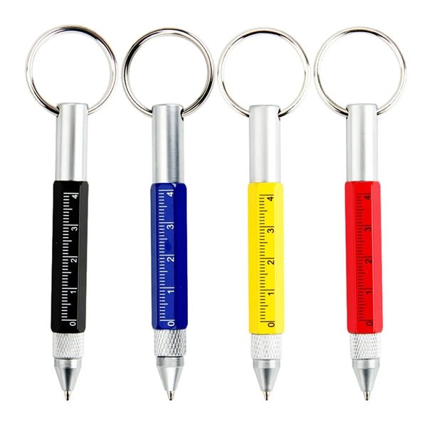 6 In 1 Multifunction Key Ring Tech Tool Pen