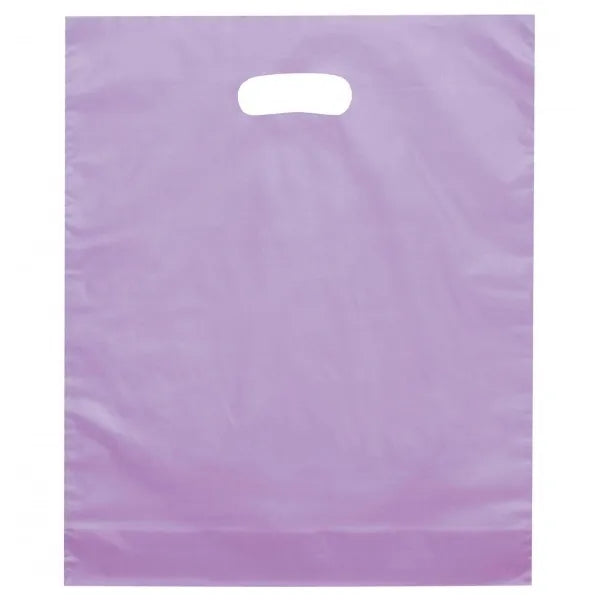 12" x 15" x 3" Die Cut Frosted Plastic Bags