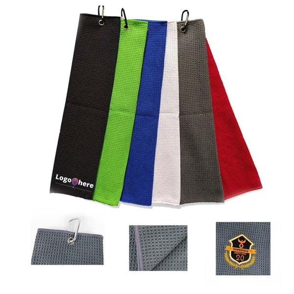 Golf Towel Waffle Embroidered Logo
