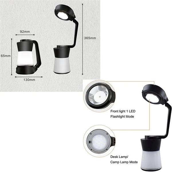 Multifunctional 3-in-1 LED Camp Light Flashlight Table Lamp