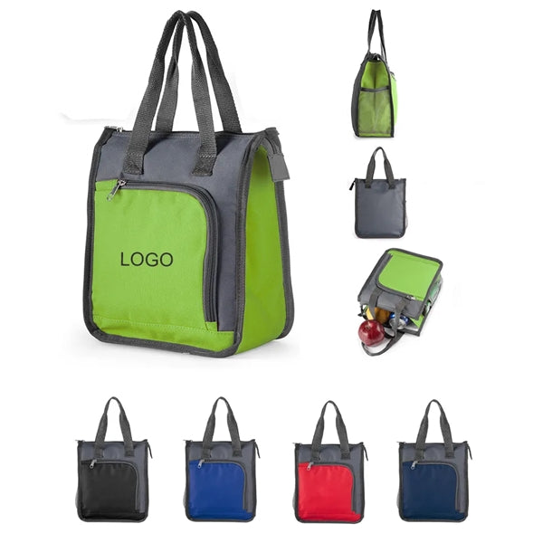 Zipper Portable Insulated Lunch Cooler Bag