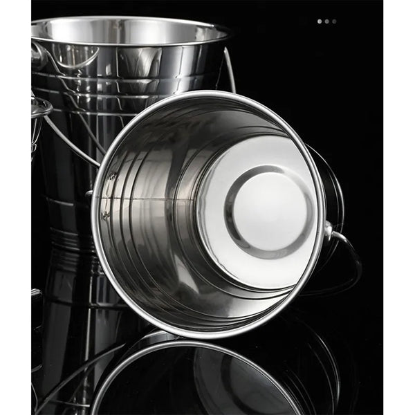 0.53 gal Double-Wall Stainless Steel Ice Bucket with Handle