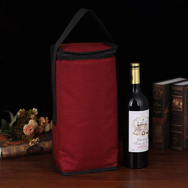 Insulated Wine Tote Bag for 2 Bottles