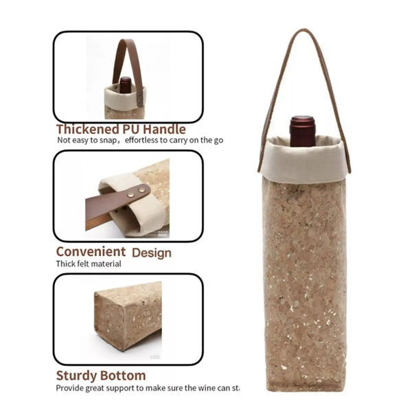 Natural Cork Wine Tote Bag
