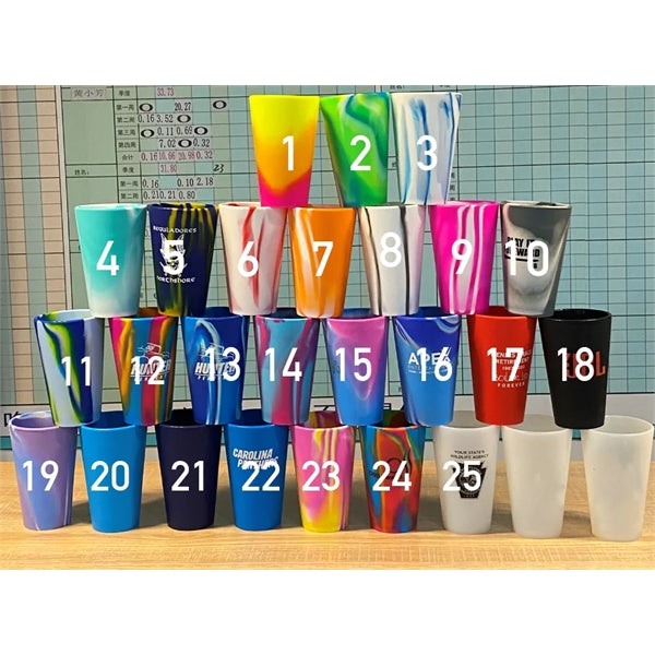 16 oz Food-grade Silicone Cup Pint Glass Drinkware