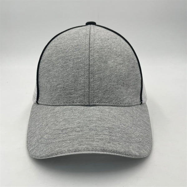 Heathee gray polyspandex cap