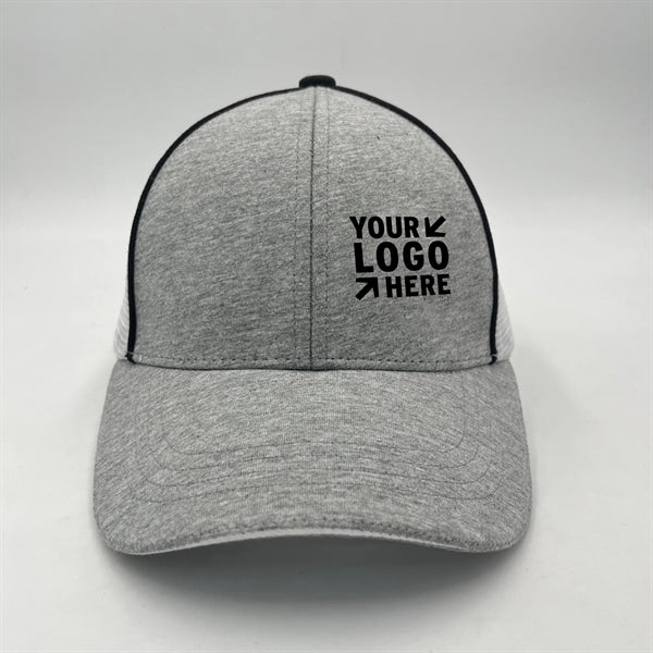 Heathee gray polyspandex cap