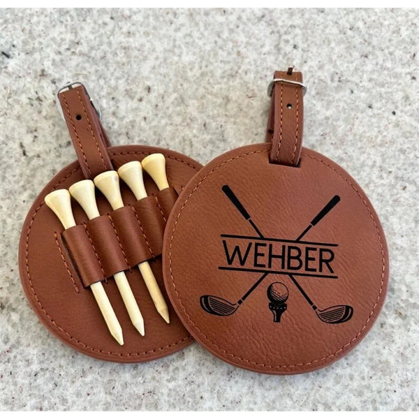 Leather Golf Tee Holder