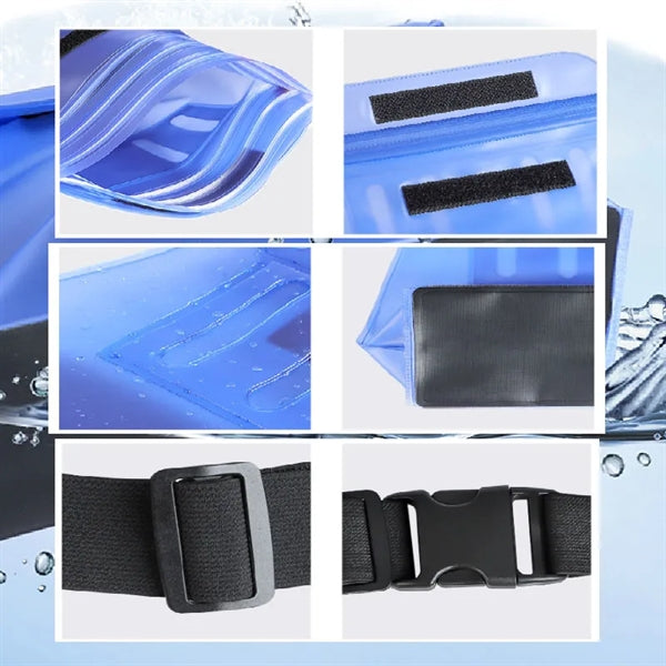 IPX8 rating Adjustable Waist Strap Waterproof Pouch Bag