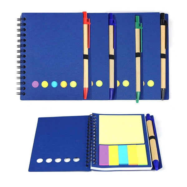 Eco Coil Notebook With Pen & Sticky Notes