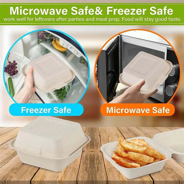 6" Biodegradable Burger Packaging Box