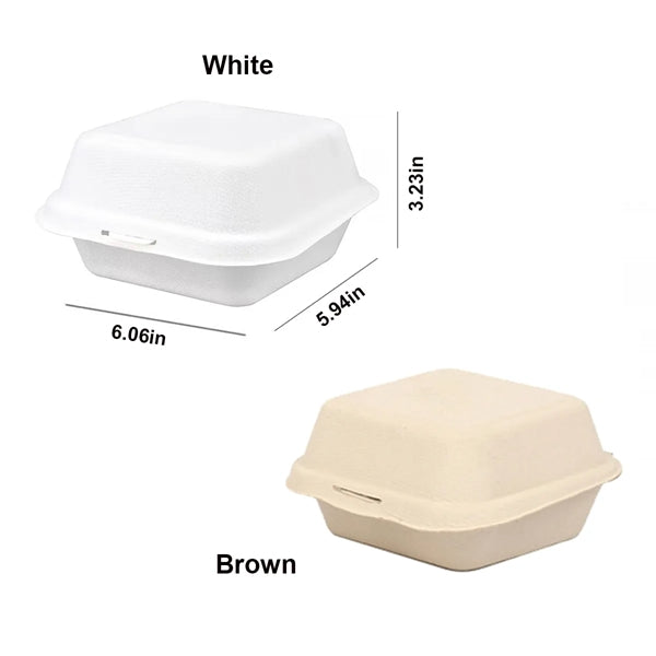 6" Biodegradable Burger Packaging Box