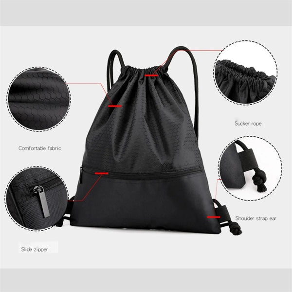 Drawstring Backpack Sports Gym Bag