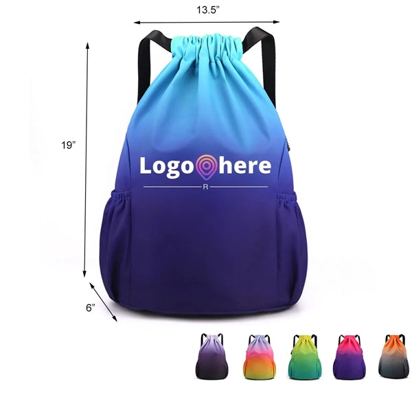 Gym Drawstring Backpack Water Resistant String Bag