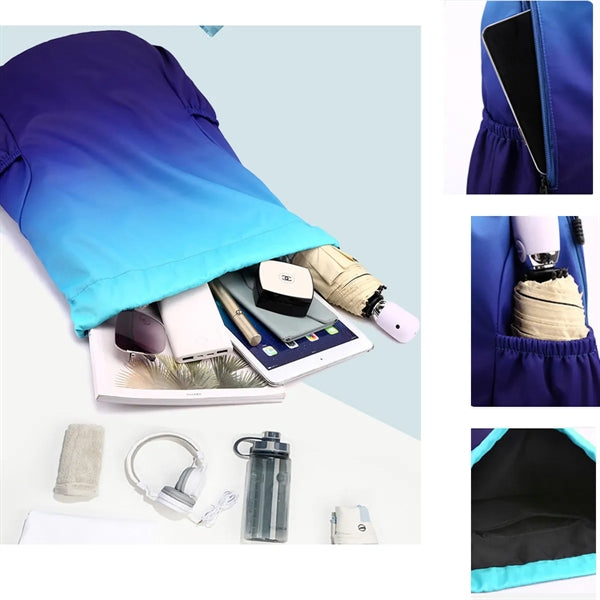 Gym Drawstring Backpack Water Resistant String Bag
