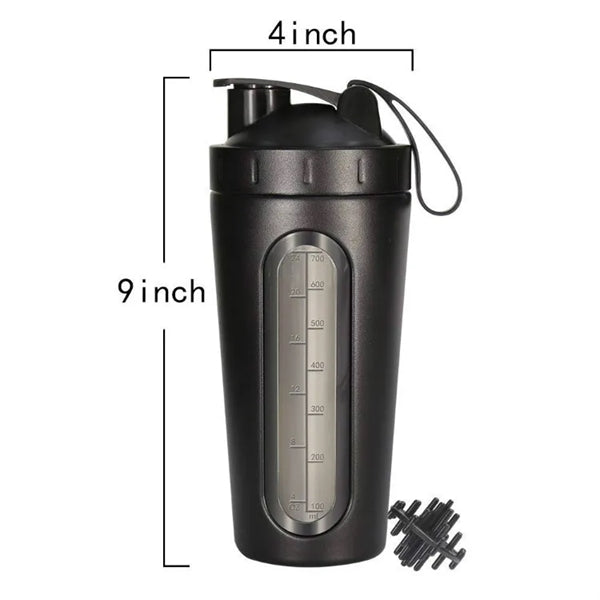 24oz Stainless Steel Protein Shaker Bottle