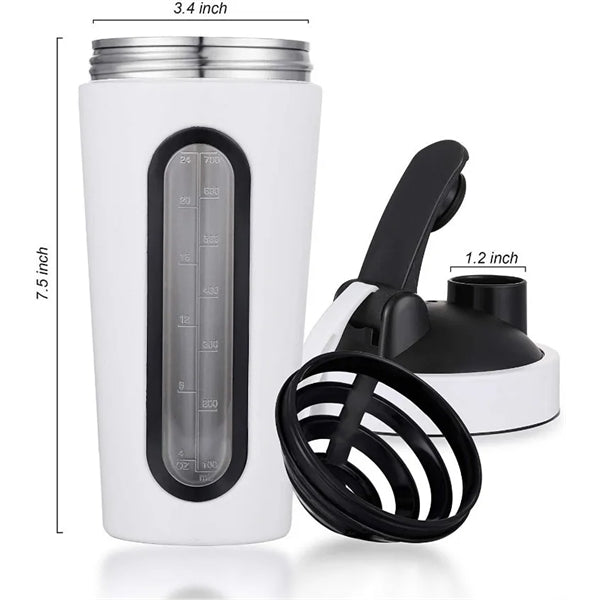 24oz Stainless Steel Protein Shaker Bottle