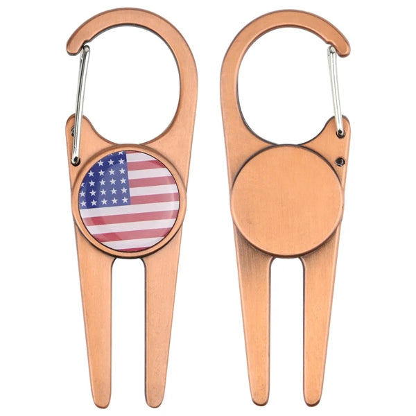 Metal Clip Divot Tool with Ball Marker