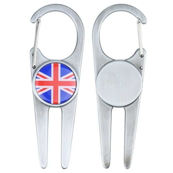 Metal Clip Divot Tool with Ball Marker