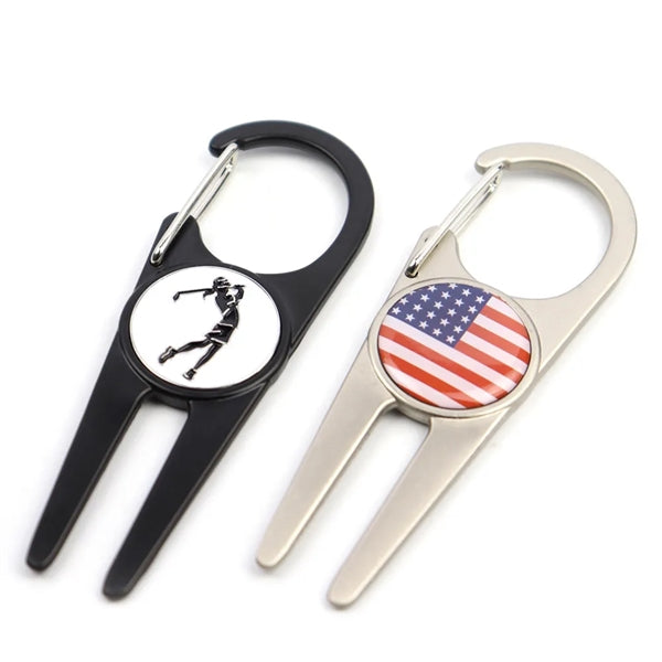 Metal Clip Divot Tool with Ball Marker
