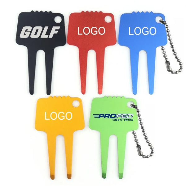 Aluminum Golf Divot Tool Key Chain