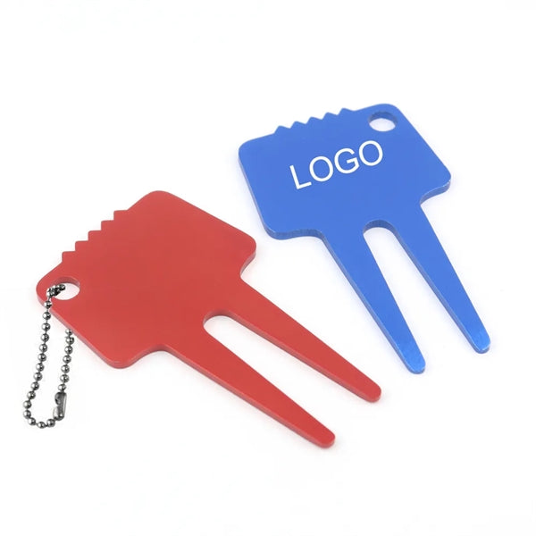 Aluminum Golf Divot Tool Key Chain