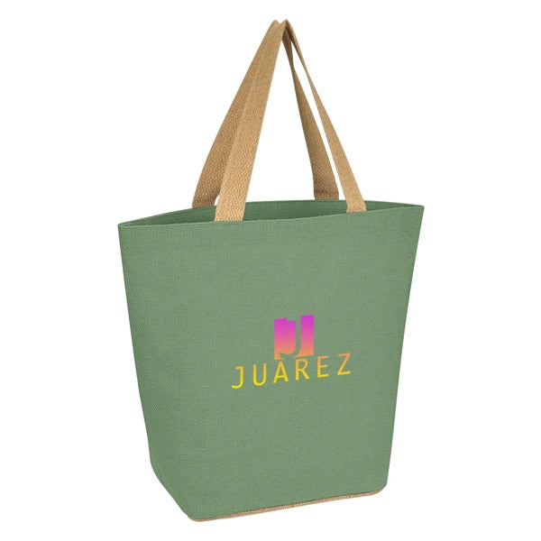 Marketplace Jute Tote Bag