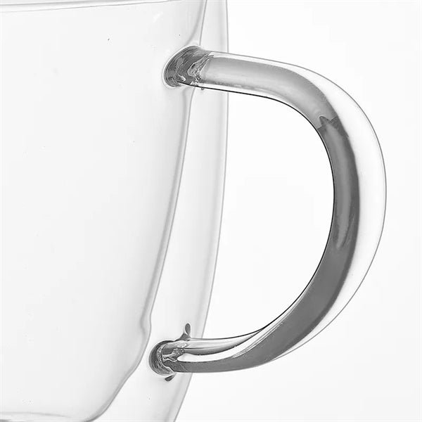 Double Layer Glass Coffee Cup With Handle