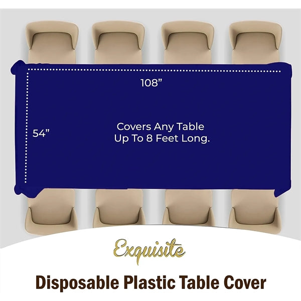 Plastic Tablecloth 54in x 108in Rectangle