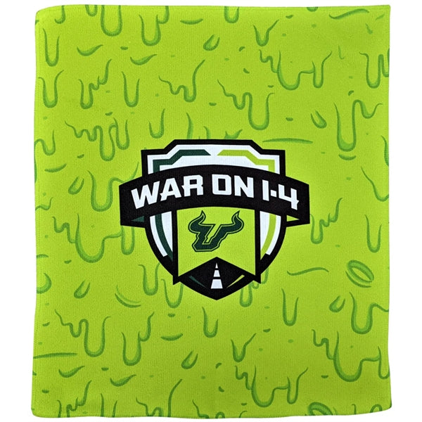 Sublimated 100% Polyester, Terry Microfiber, Serged Towel
