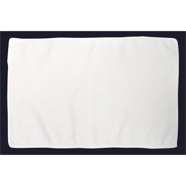 Sublimated 100% Polyester, Terry Microfiber, Serged Towel