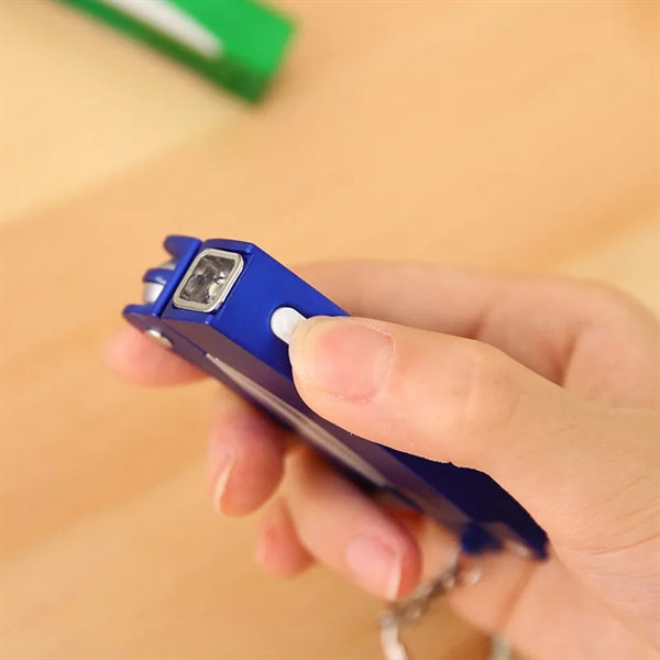 4 In 1 Key Chain Ballpoint Pen With LED Light And Scissor