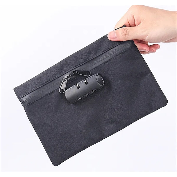 Combination lock Oxford file bag