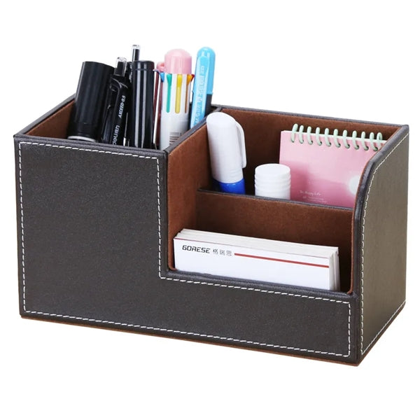 PU Leather Desk Organizer