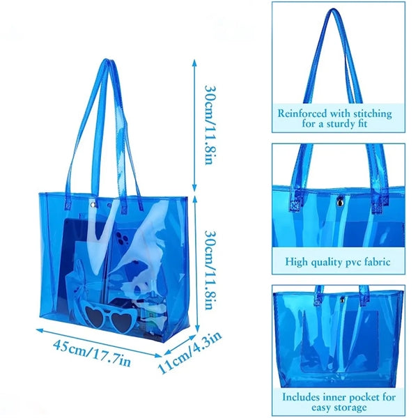 Clear PVC Tote Bag for Stadium