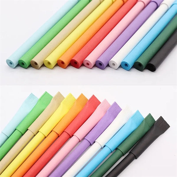 Eco Friendly Plastic Free Biros Kraft Paper Ballpoint Pen